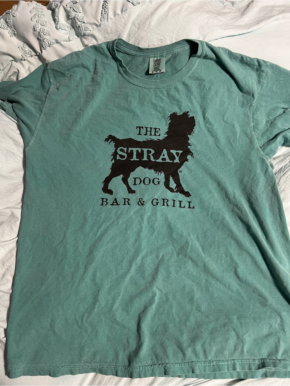 The Stray Dog Bar & Grill Teal Dog Graphic T-Shirt - XL